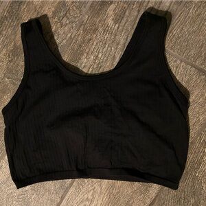 Aerie ribbed built in bra crop top size XL